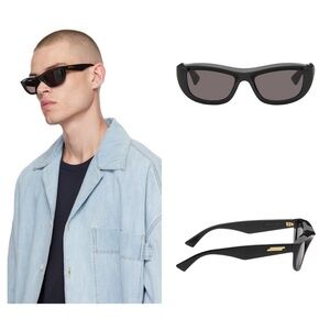100% Authentic $455 BOTTEGA VENETA Black BV1326S UNISEX Sunglasses